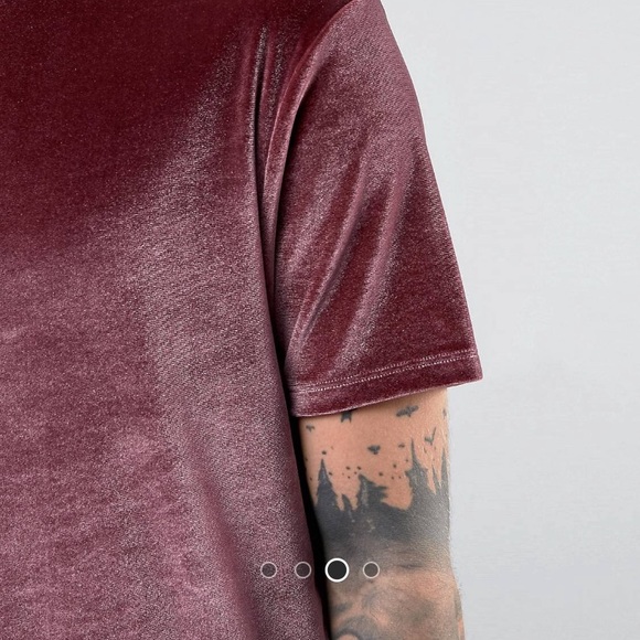 Longline Velour T-shirt - Picture 3 of 4